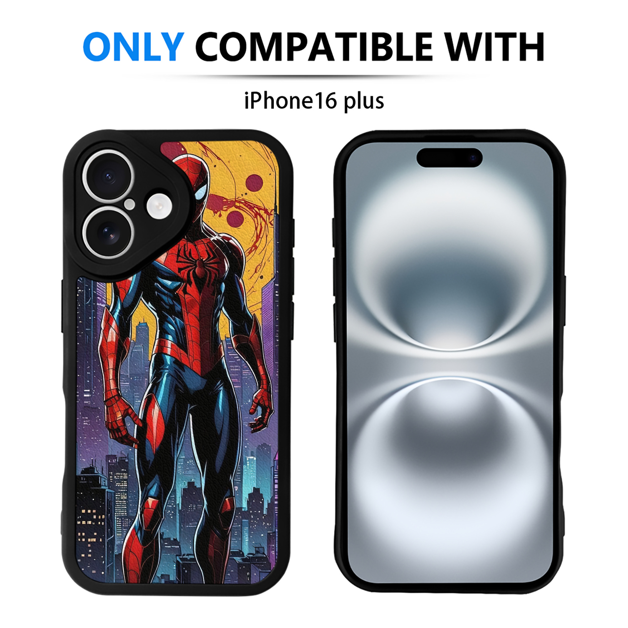Spider Man スパイダーマン 【iPhone 16シリーズ対応】シリコンスマホケース（レザー調） 材質：シリコン